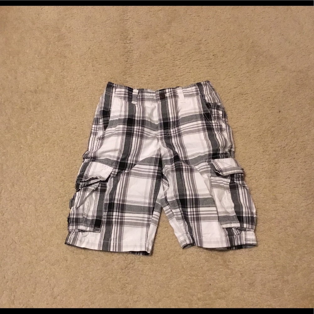 Boy’s Plaid Cargo Shorts